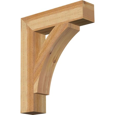 Thorton Block Rough Sawn Bracket, Western Red Cedar, 4W X 18D X 22H